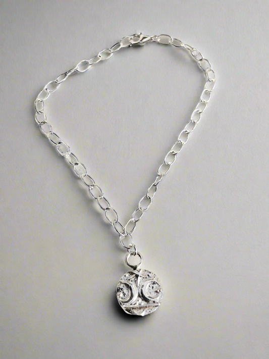 Sterling Silver Warrior Coin Bracelet