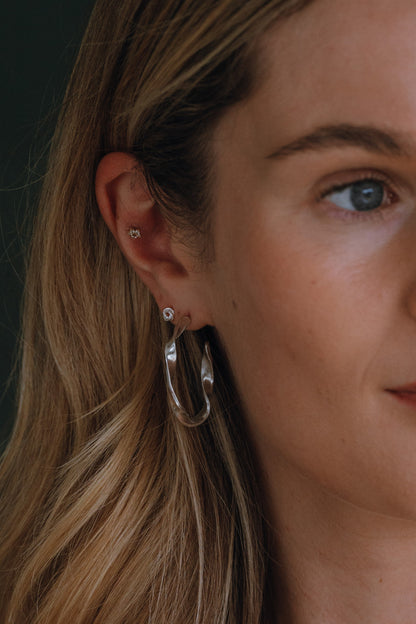 Sterling Silver Entwine Knot Stud Earrings - Myleti Jewellery