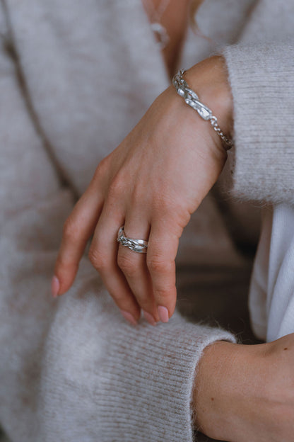 Sterling Silver Entwine Plaited Ring - Myleti Jewellery