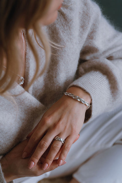 Sterling Silver Entwine Plaited Ring - Myleti Jewellery