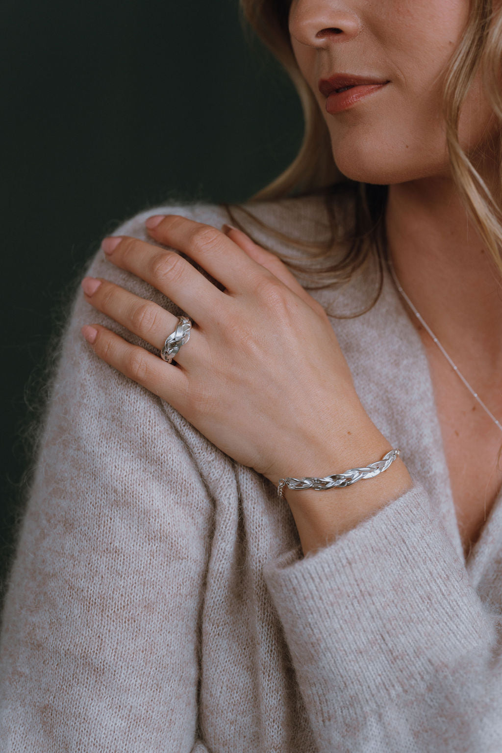 Sterling Silver Entwine Plaited Bracelet