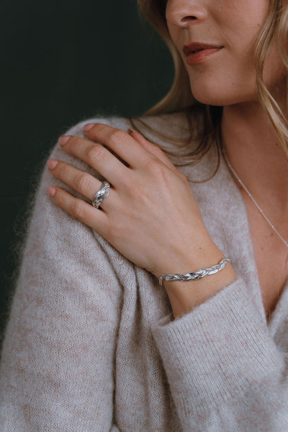 Sterling Silver Entwine Plaited Bracelet - Myleti Jewellery