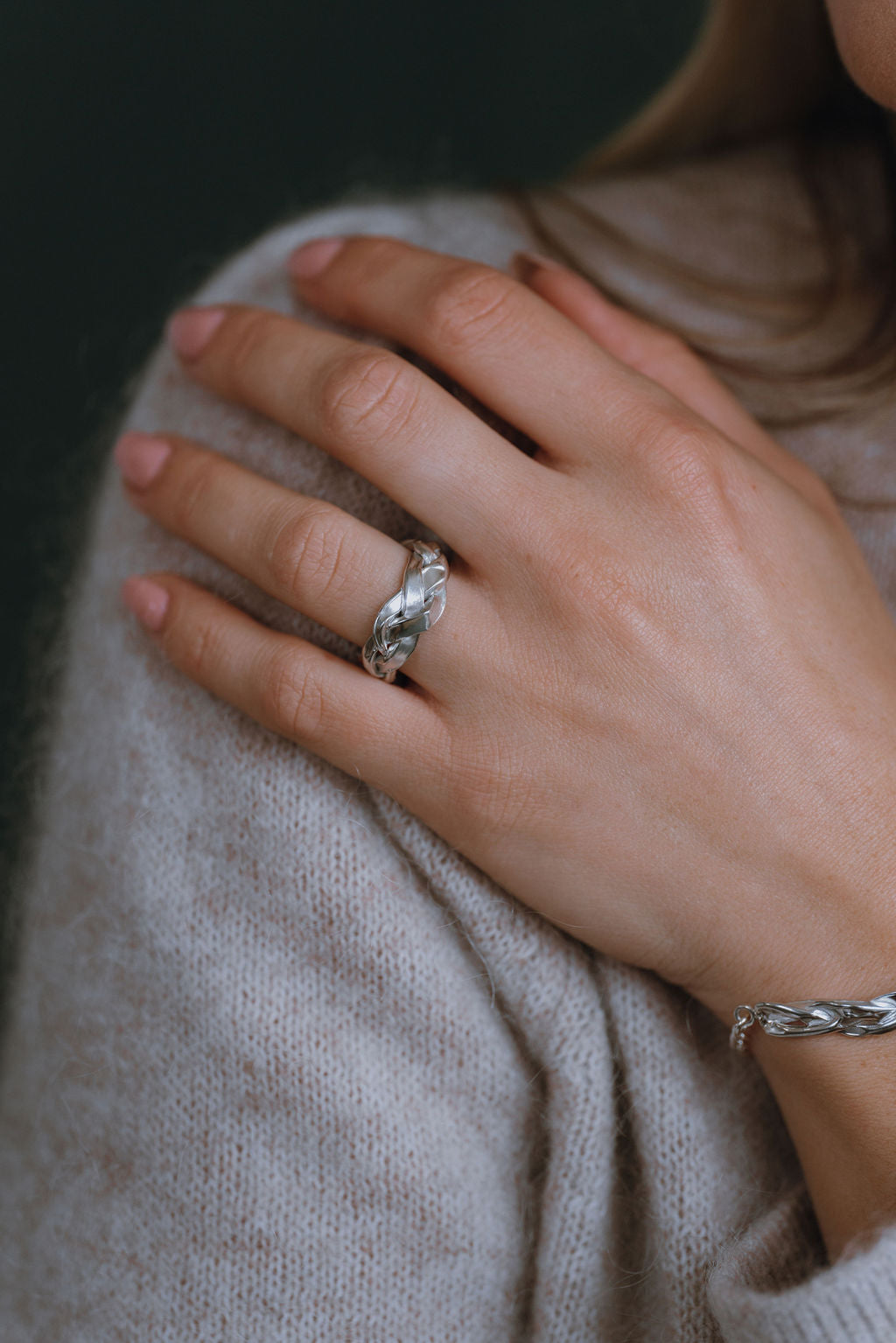 Sterling Silver Entwine Plaited Ring