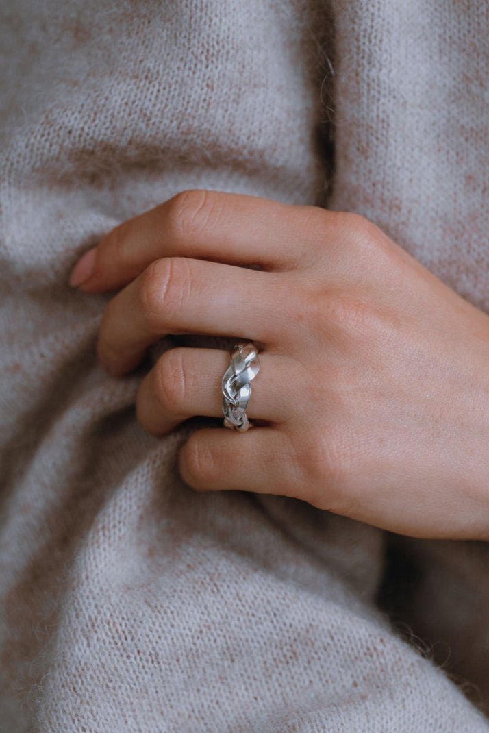 Sterling Silver Entwine Plaited Ring