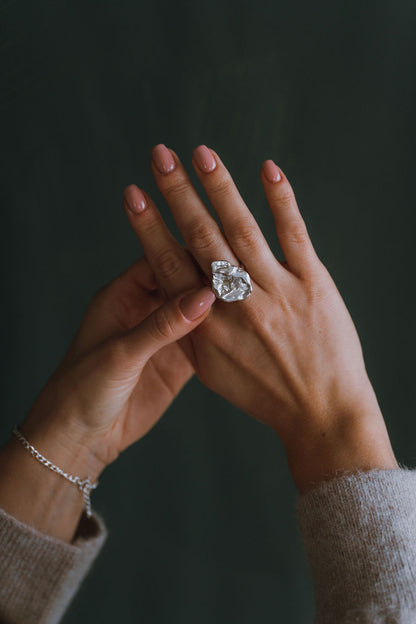 Sterling Silver Molten Strength Ring - Myleti Jewellery