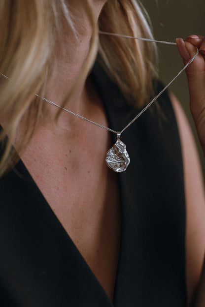 Sterling Silver Molten Strength Necklace - Myleti Jewellery