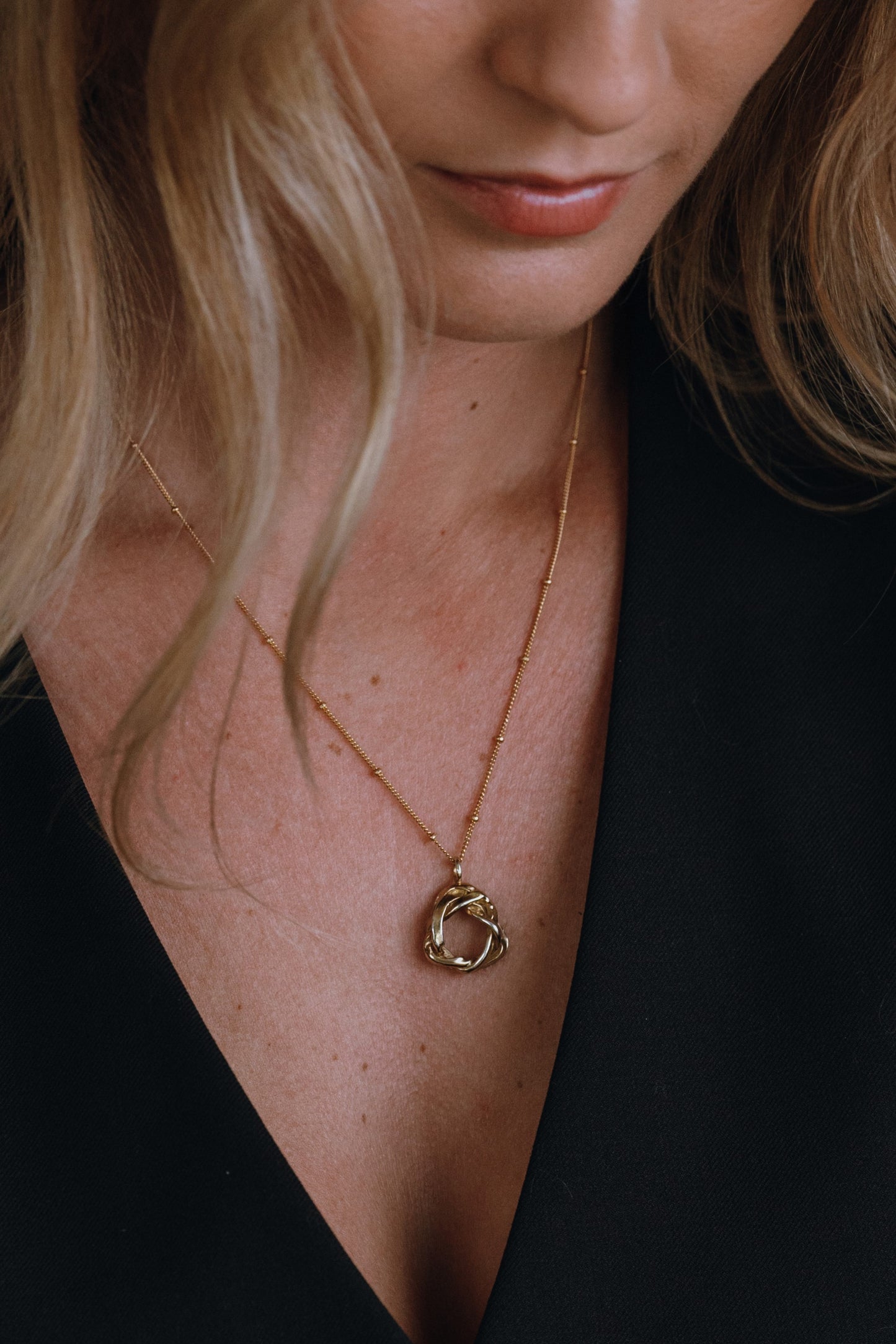 Gold Vermeil Entwine Knot Necklace