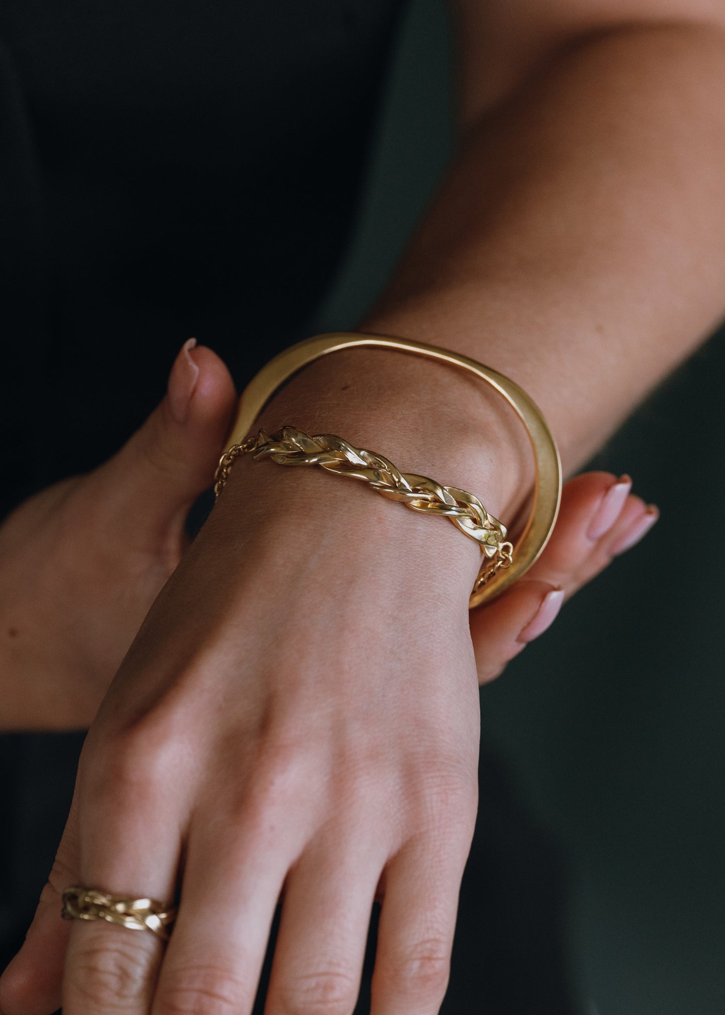 Gold Vermeil Entwine Plaited Bracelet