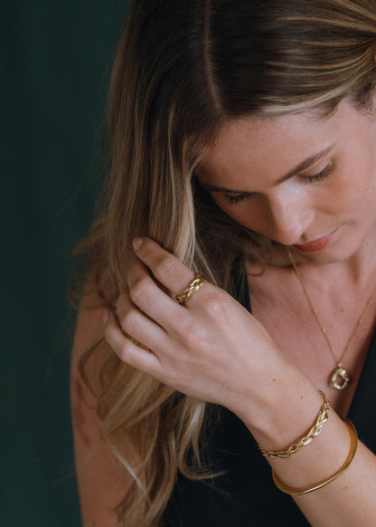 Gold Vermeil Entwine Plaited Ring - Myleti Jewellery
