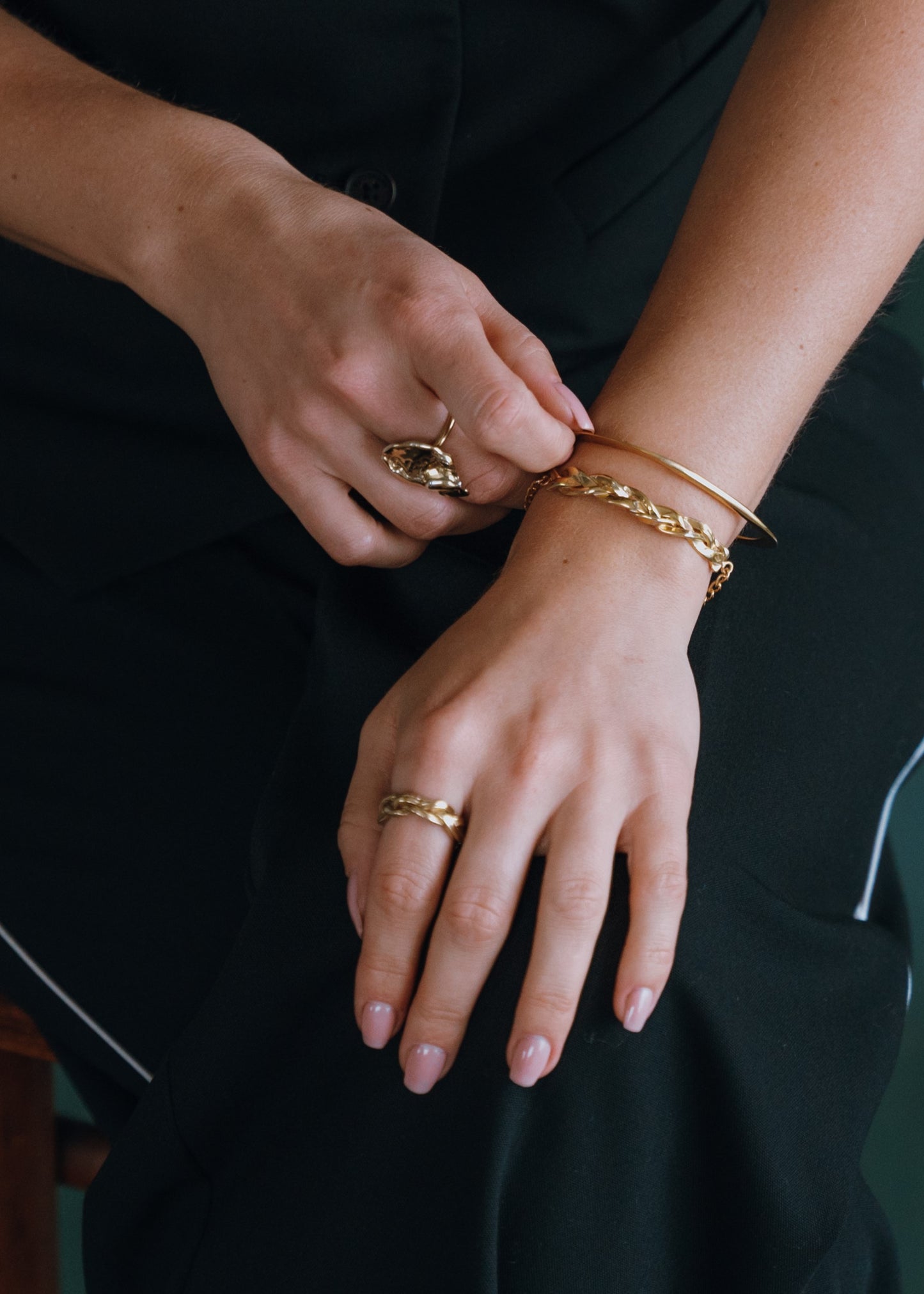 Gold Vermeil Entwine Plaited Ring