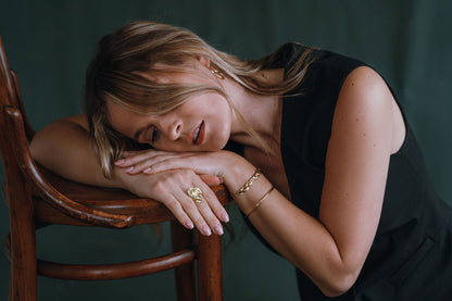 Gold Vermeil Molten Strength Ring - Myleti Jewellery