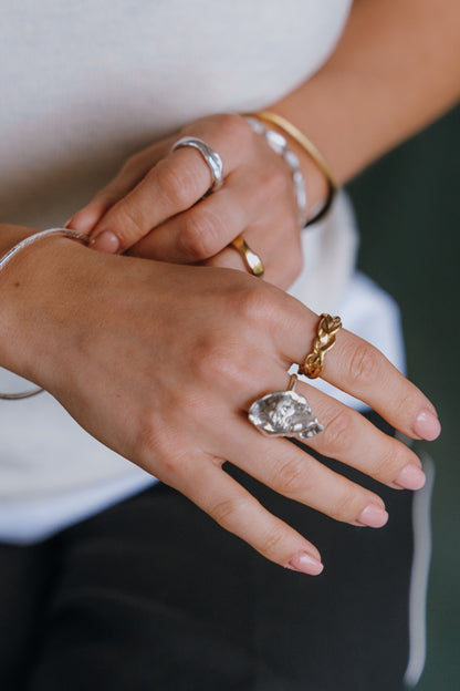 Gold Vermeil Entwine Plaited Ring - Myleti Jewellery
