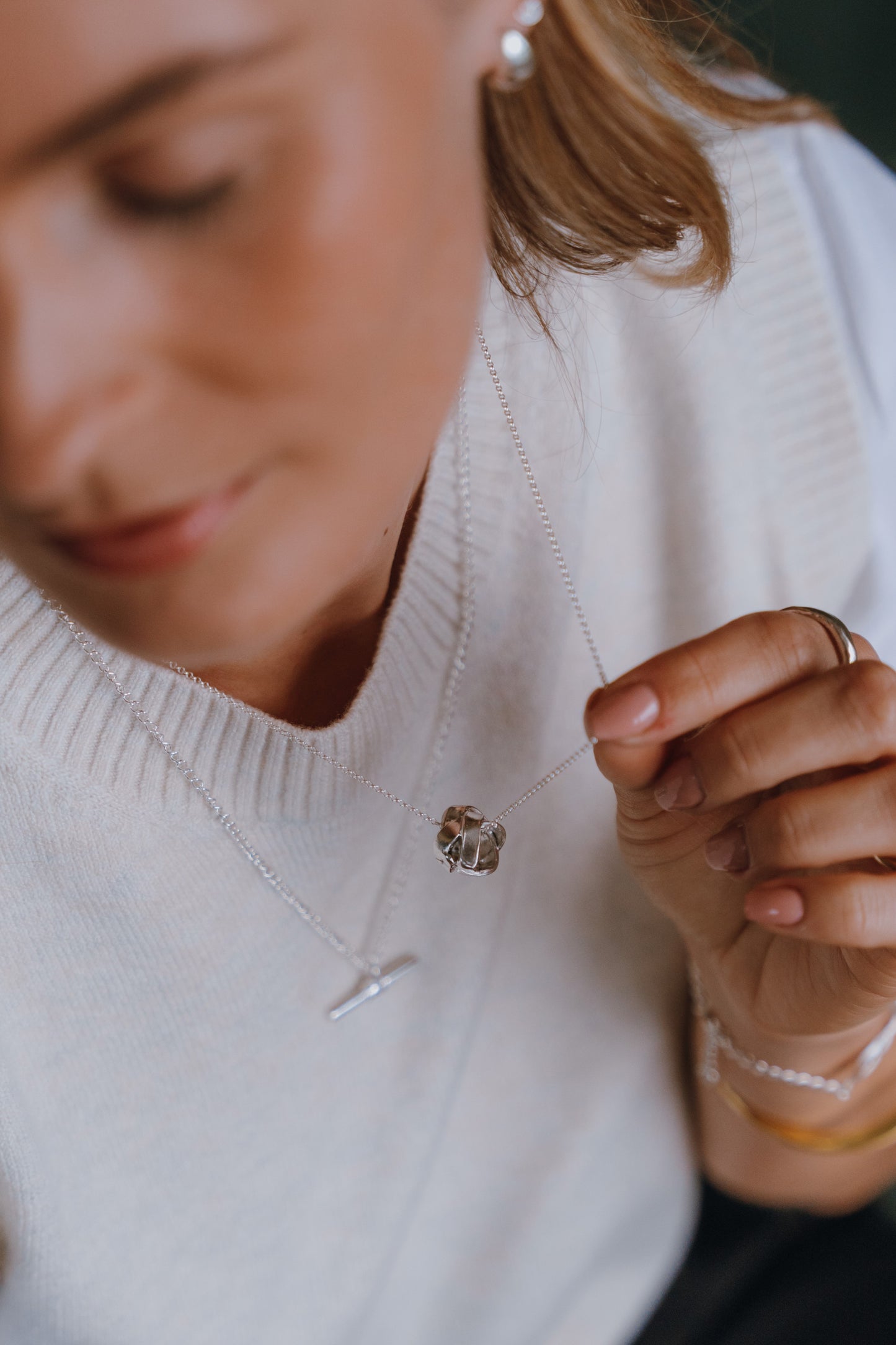 Sterling Silver Spinner Calm Necklace