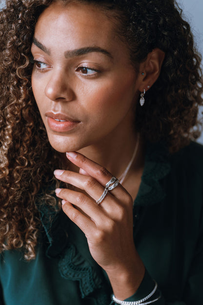 Sterling Silver Double Twist Band Ring - Myleti Jewellery