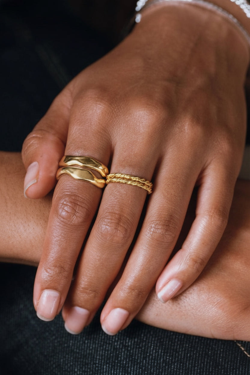Gold Vermeil Double Twist Band Ring - Myleti Jewellery