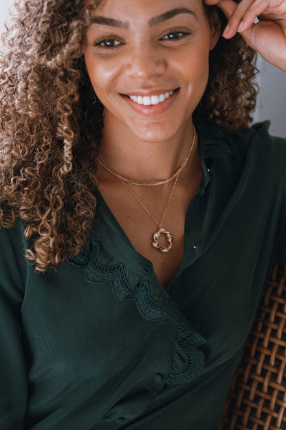 Gold Vermeil Flow Twist Pendant Necklace - Myleti Jewellery