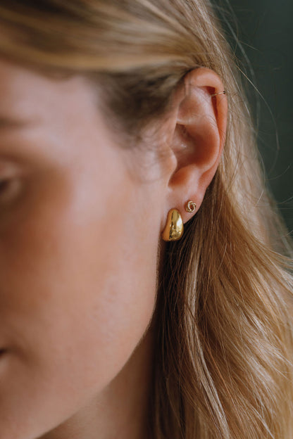 Gold Vermeil Entwine Knot Stud Earrings - Myleti Jewellery