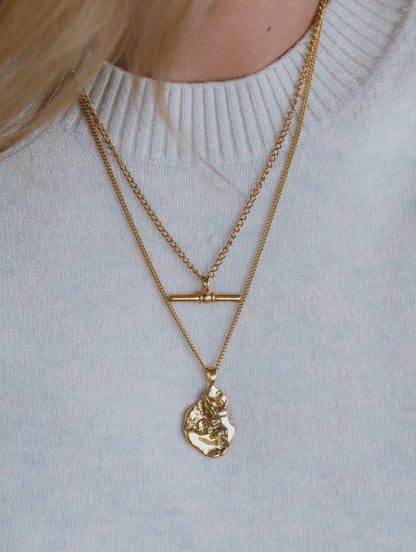 Gold Vermeil Timeless Balance T Bar Necklace - Myleti Jewellery