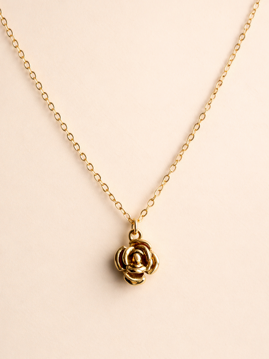 Gold Wild Rose Necklace - Myleti Jewellery