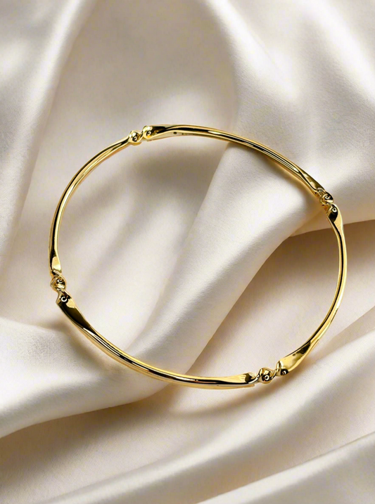 Gold Vermeil Twist Flow Bangle