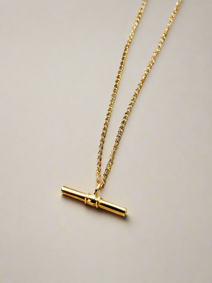 Gold Vermeil Timeless Balance T Bar Necklace - Myleti Jewellery