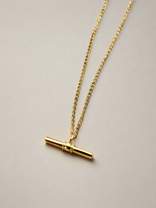 Gold Vermeil Timeless Balance T Bar Necklace