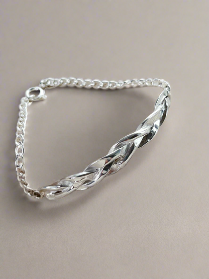 Sterling Silver Entwine Plaited Bracelet - Myleti Jewellery