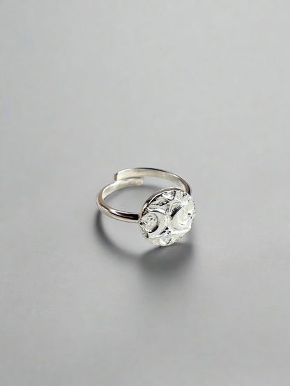 Sterling Silver Adjustable Warrior Coin Ring - Myleti Jewellery