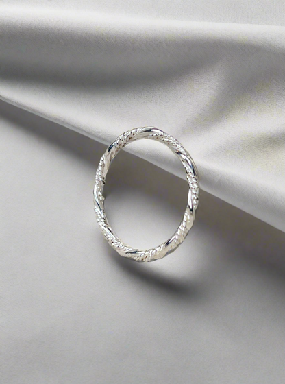 Sterling Silver Double Twist Band Ring - Myleti Jewellery