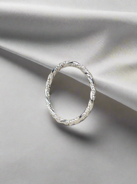 Sterling Silver Double Twist Band Ring