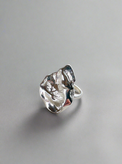 Sterling Silver Molten Strength Ring - Myleti Jewellery
