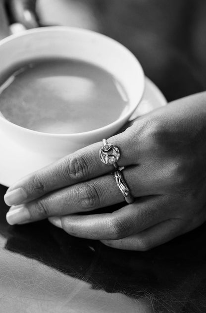 Sterling Silver Adjustable Warrior Coin Ring - Myleti Jewellery