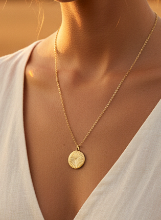 Gold Wish Pendant Necklace - Myleti Jewellery