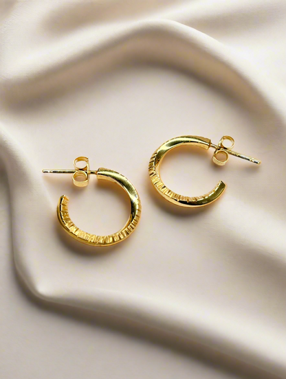 Gold Vermeil Twist Flow Hoop Earrings - Myleti Jewellery
