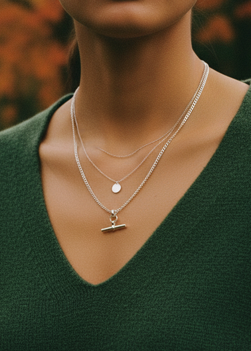 Sterling Silver Timeless Balance T Bar Necklace - Myleti Jewellery