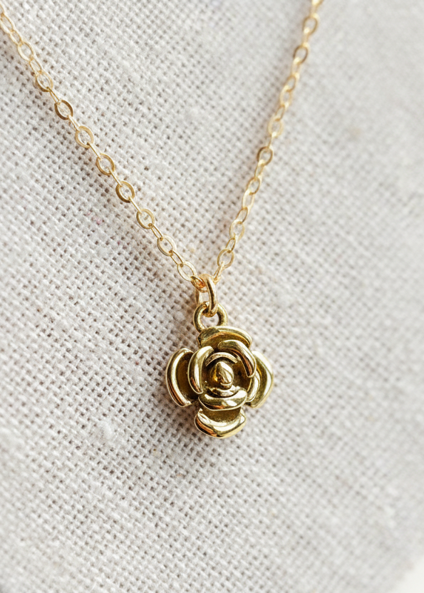 Gold Wild Rose Necklace - Myleti Jewellery