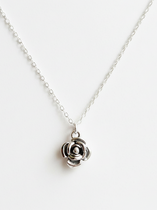 Sterling Silver Wild Rose Necklace - Myleti Jewellery