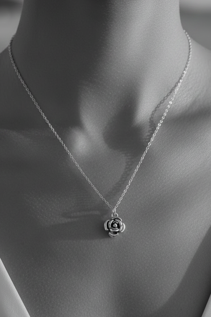Sterling Silver Wild Rose Necklace - Myleti Jewellery