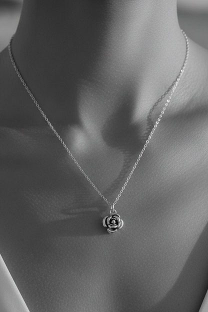 Sterling Silver Wild Rose Necklace - Myleti Jewellery