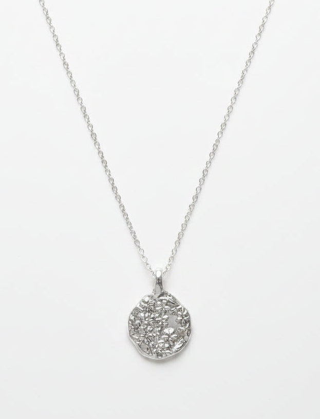 Large Sterling Silver Sakura Blossom Necklace