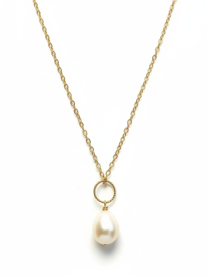 Gold Freshwater Baroque Pearl Necklace