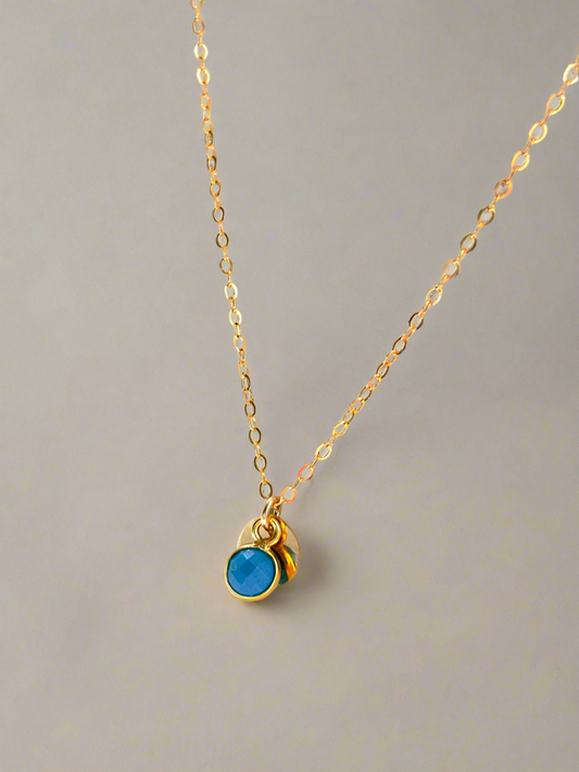 Gold Vermeil & Turquoise Charm Necklace