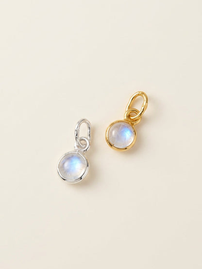 Sterling Silver & Gold Vermeil Moonstone Charm