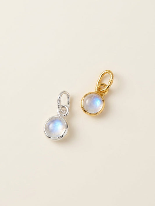 Sterling Silver & Gold Vermeil Moonstone Charm