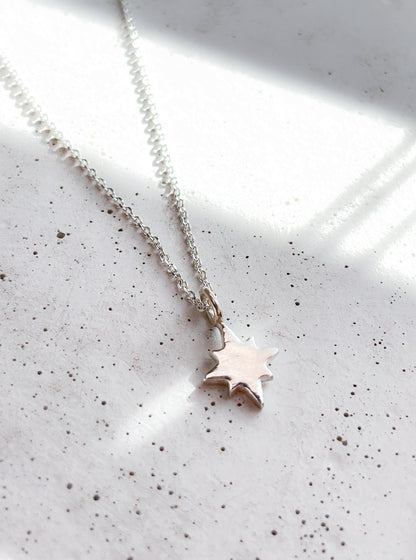 Sterling Silver Guiding North Star Pendant Necklace - Myleti Jewellery