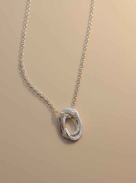 Sterling Silver and Gold Vermeil Love Links Necklace - Myleti Jewellery