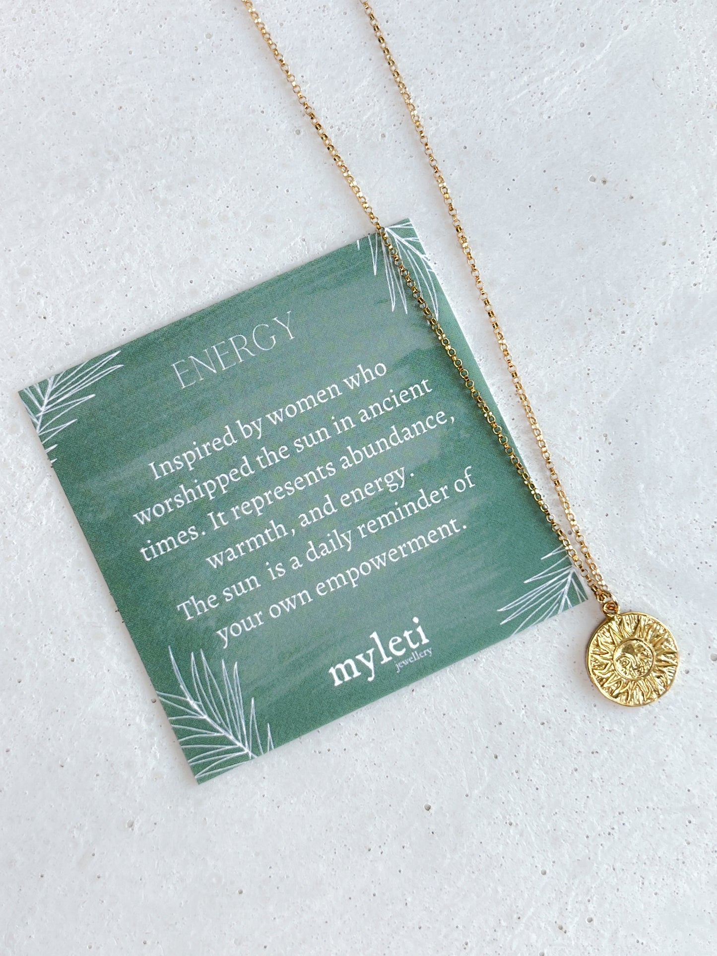 Gold Vermeil Sun Energy Necklace