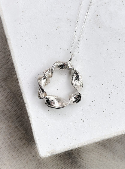 Sterling Silver Flow Twist Pendant Necklace - Myleti Jewellery