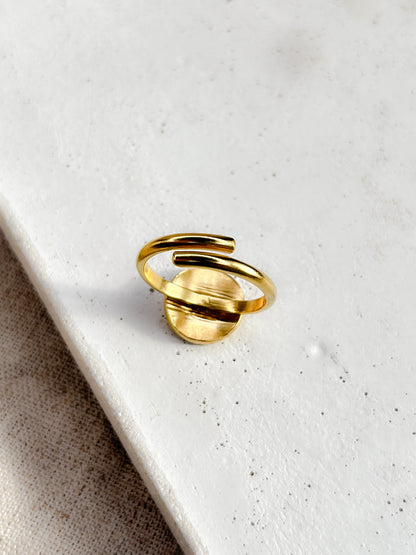 Gold Vermeil Adjustable Warrior Coin Ring - Myleti Jewellery