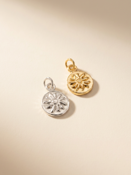 Sterling Silver & Gold Vermeil Sun Empowerment Charm Pendant - Myleti Jewellery
